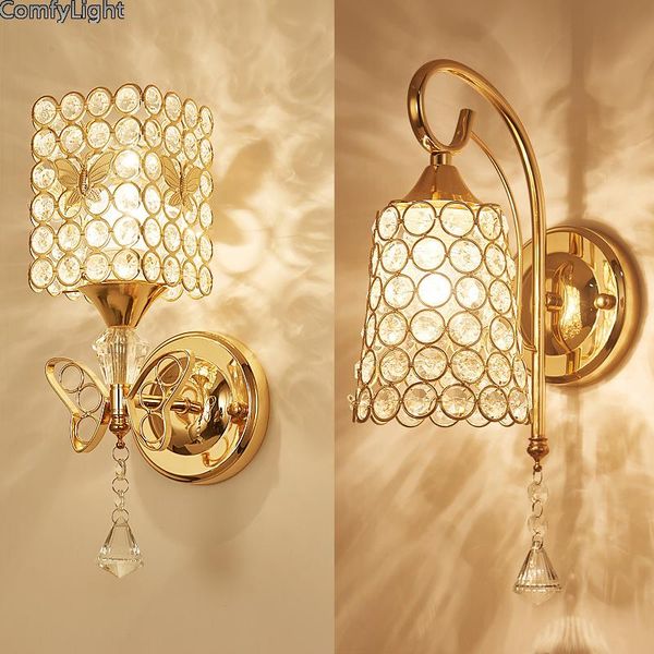 

wall lamp crystal contemporary deco bedroom light indoor lighting kitchen shop office foyer led bedside headboard sconce