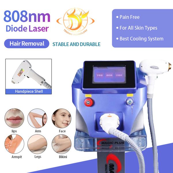 

755 808 1064 diode laser hair removal machiness for women men permanent lasers sale 30millions s200, Black