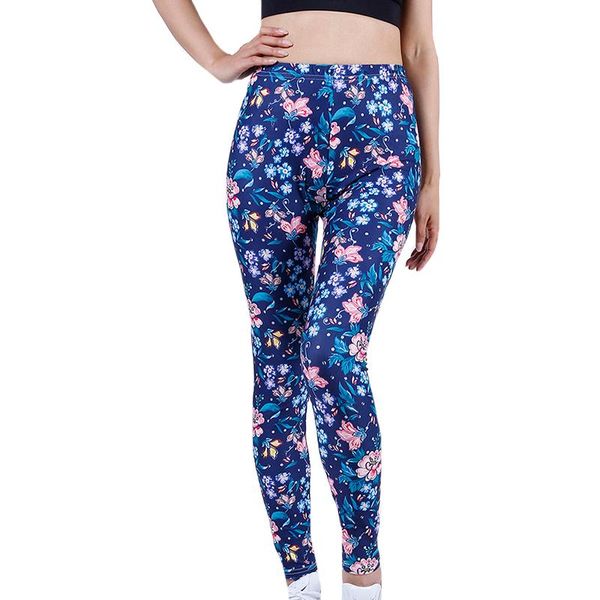 

women's leggings nducjsi floral print pants running fitness jogging casual wear sports street women yuga high waist trousers, Black