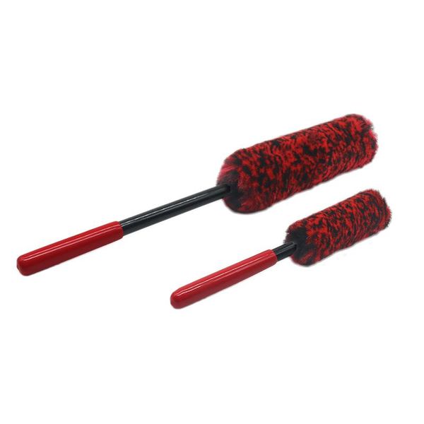 

car sponge 2 pcs mix auto wheel hub cleaning brush flexible long handle premium wool rim brushes soft fiber tire