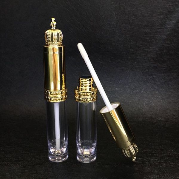 

storage bottles & jars 15pcs 8ml gold crown cosmetic lip gloss glaze wand tube empty clear lipgloss lipstick brush bottle makeup oil contain