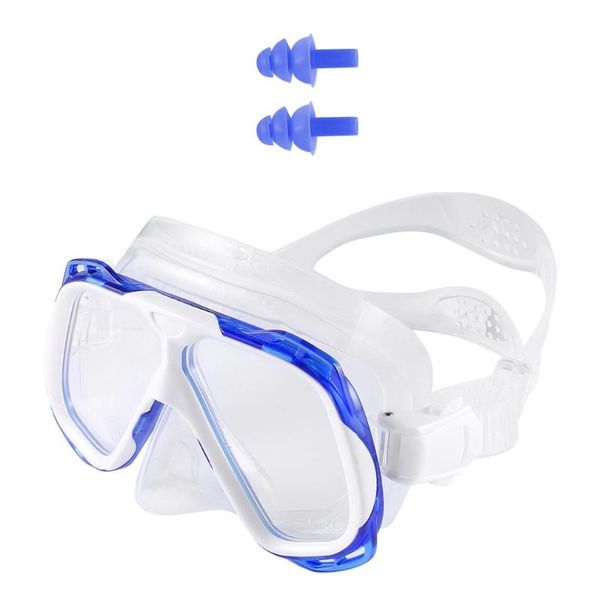 

diving snorkeling iving mask snorkel set tempered glass lenses adjustable strap uv protection anti-fog waterproof masks