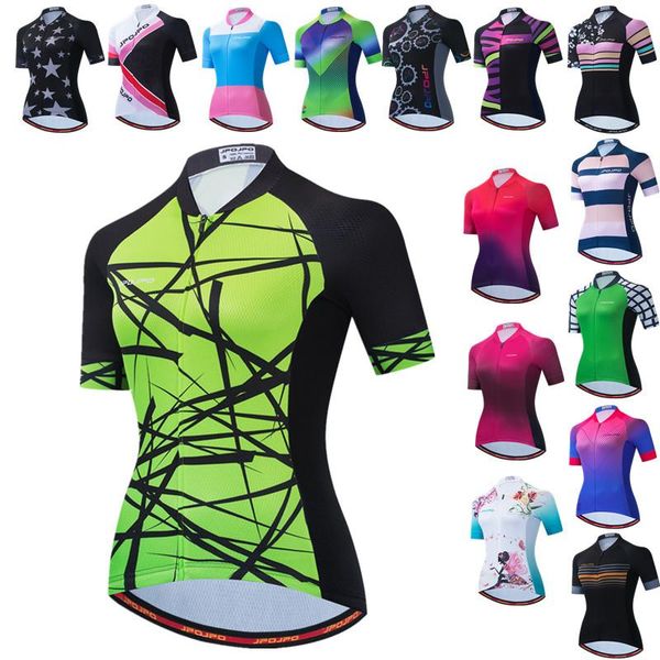 

weimostar summer cycling jersey women short sleeve pro bicycle clothing breathable mtb bike road shirt ropa racing jackets, Black;red