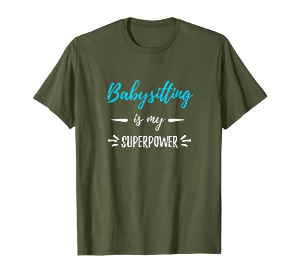 

babysitting is my superpower t-shirt funny babysitter gift, White;black