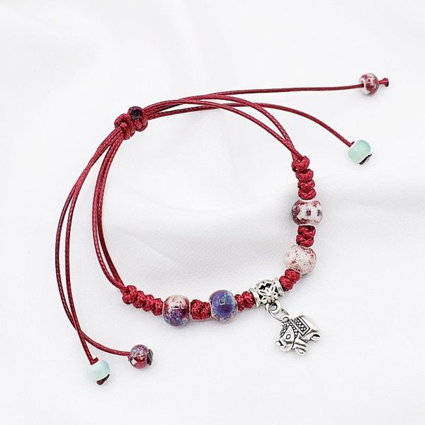 

charm bracelets 1pc gift woven ceramic bracelet hand ornament student retro girl, Golden;silver