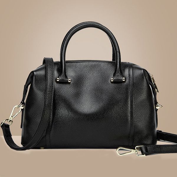 

design handbag fall and new boston leather hand-held crossbody bag fashionable women's bag