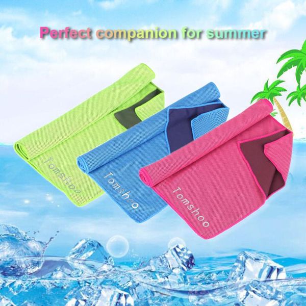 

outdoor pads 32*105cm sports towel instant cold chill heat relief compact for running biking travel fitness beach camping mat