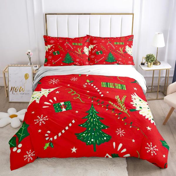 

bedding sets red christmas set luxury cartoon duvet cover and pillowcase kids bed comforters twin full  size