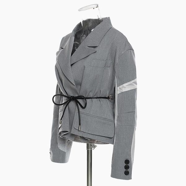 

size women big contrast color blazer notched long sleeve loose fit jacket fashion tide spring autumn 2021 1dd2299 women's suits & blaze, White;black