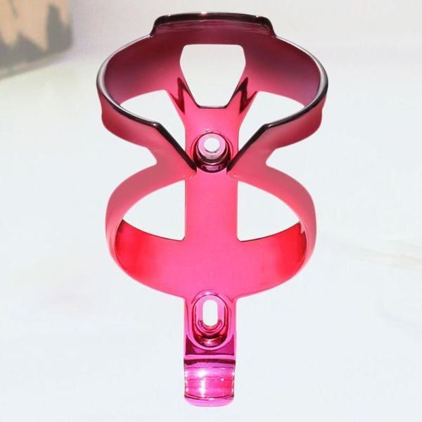 

water bottles & cages mountain bike plastic bottle storage holder electroplating cycling kettle rack (dark red pink,
