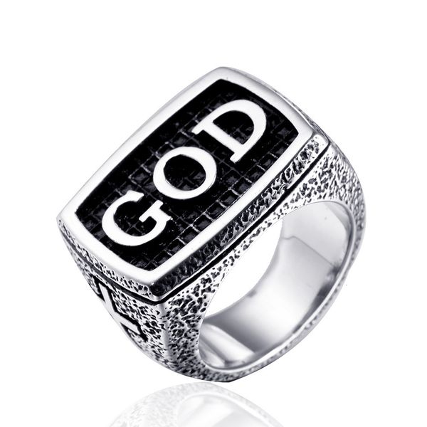 

delicate ring men's god stainless steel, Silver