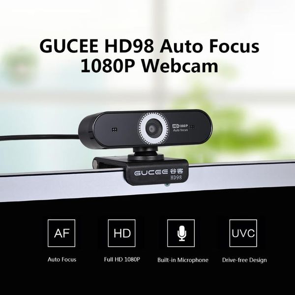 

webcams gucee hd98 1080p webcam auto focus computer camera built-in microphone drive-for pc laptop