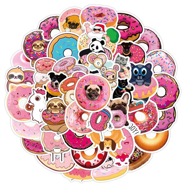 

50pcs/set donuts small waterproof stickers for notebook