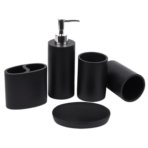 

bath accessory set shower strorage gift wedding soap dish marble pattern bathroom household simple toothbrush cup lotion dispenser