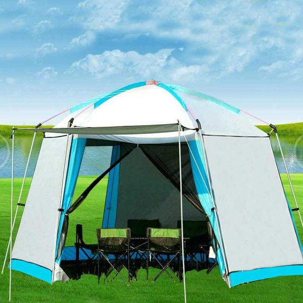 

outdoor canopy sunshade mosquito net rainproof shed hexagon courtyard picnic camping fishing beach tent toldos para exterior tents and shelt
