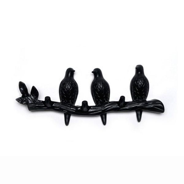 

hooks & rails clothes bird decor hook diy easy install bedroom exquisite abs coat rack home 3d cartoon wall hanging living room no drilling