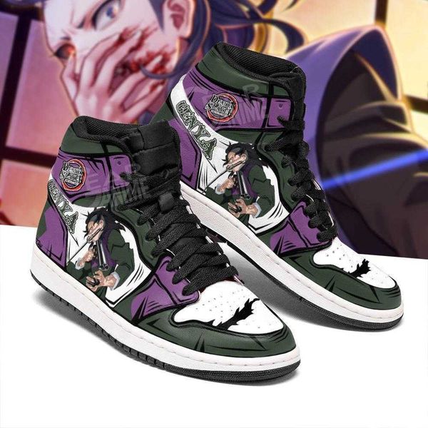 

shinazugawa shoes genya boots demon slayer anime sneakers fan gift idea