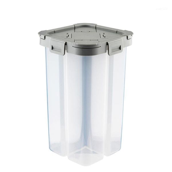 

storage bottles & jars four-grid sealed box kitchen tank transparent plastic food drop