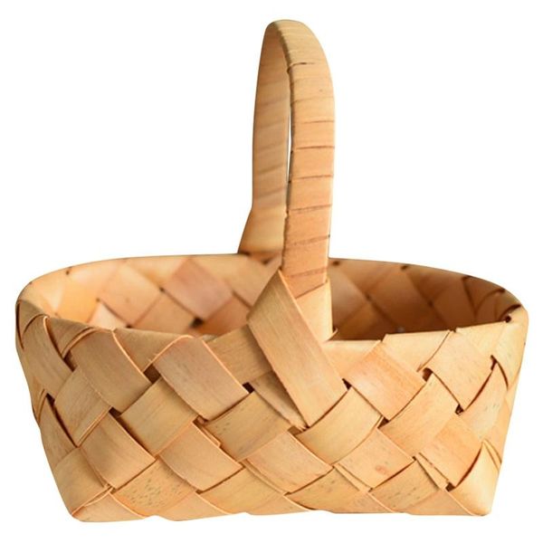 

storage baskets hand woven bread fruit basket wood chip box japanese food tray with portable home decoration