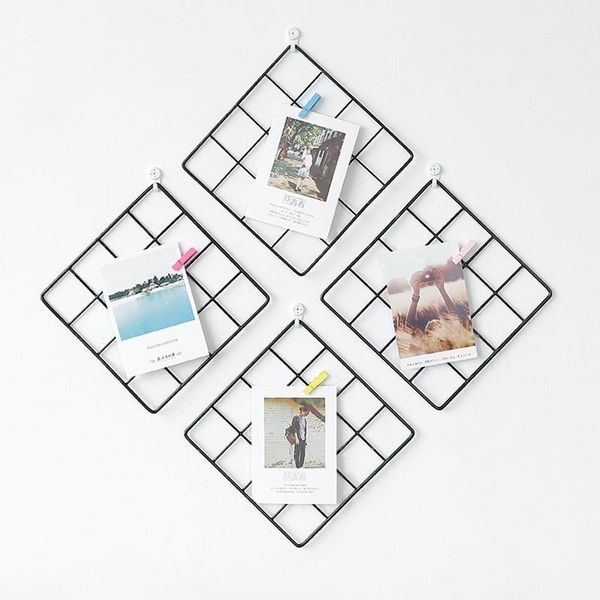 

other home decor los fick nordic art po displaying frame modern wall decoration iron grid party metal shelf mesh postcards diy racks