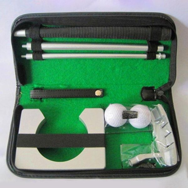 

golf training aids 3section foldable right/left handed putter club putting cup hole with detachable ball portable practice tool