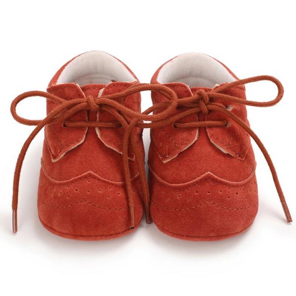 

first walkers born baby shoes boy solid lace-up soft pu leather non-slip walking moccasins