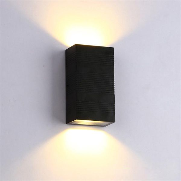 

simplicity square led wall light aluminum outdoor waterproof lamp garden porch patio stairs bedroom living room lights lamps