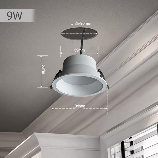 

downlights [easeking] led recessed downlight ceiling light dimmable 5w 9w 24w ac220v spot lamp for bathroom bedroom indoor lightings