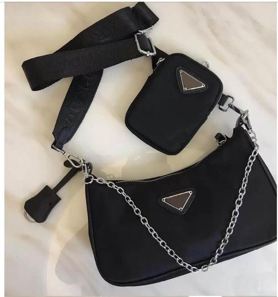 

2021 new designer handbag womens fashion shoulder bag crossbody nylon handbags detachable chain handle coin purse cosmetic multi-function ba
