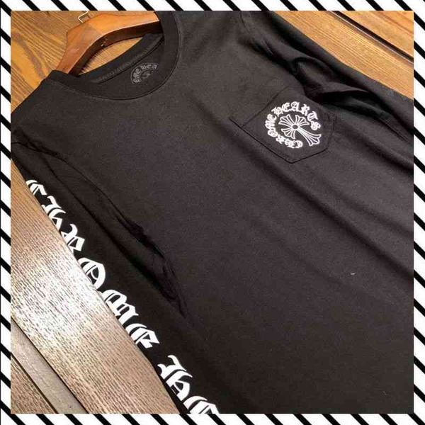 

print horseshoe autumn shadow and cross winter classic rockheart long sleeve t-shirt fashion t, Black