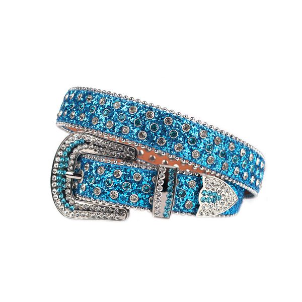 

kid rhinestones belt western cowgirl cowboy luxury strap wide buckle crystal diamond studded belts ceinture femme jean, Black;brown