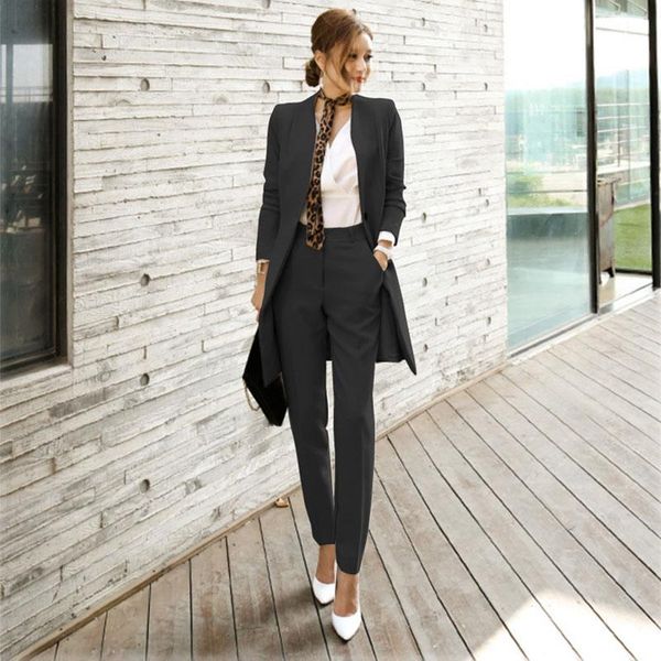 

spring autumn women suit belt jacket white collar ol professional female solid fashion temperament two-piece trousers women's two piece
