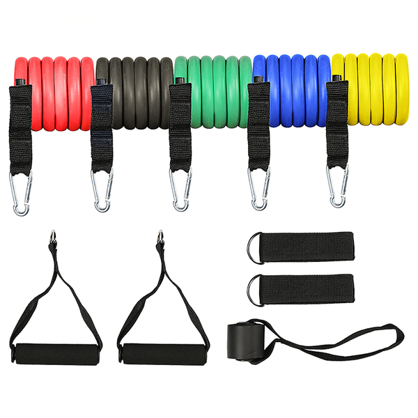 

cost-effective 11pcs/set fitness equipment pilates tubes elastic bands home gym resistance belts