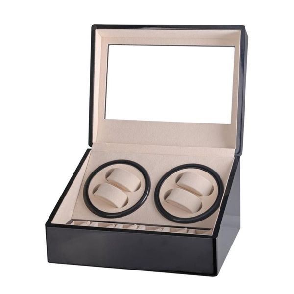 

watch boxes & cases us/eu/au/uk plug automatic mechanical winders storage box case holder 4+6 collection display jewelry black, Black;blue