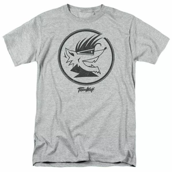 

teen wolf wolf head t shirt mens licensed movie tee scott sport gray, White;black