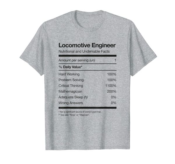 

Locomotive Engineer Shirt Nutritional Facts Engineering, Mainly pictures