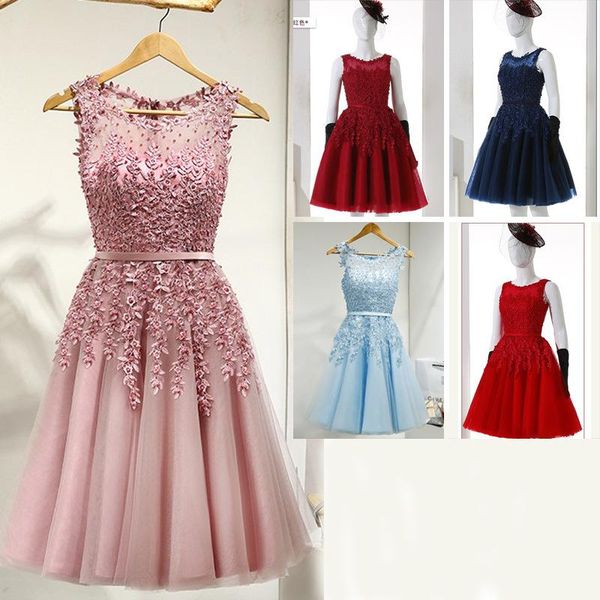 

bridesmaid dress 1pcs/lot woman fashion appliques evening female organza vintage formal, White;pink