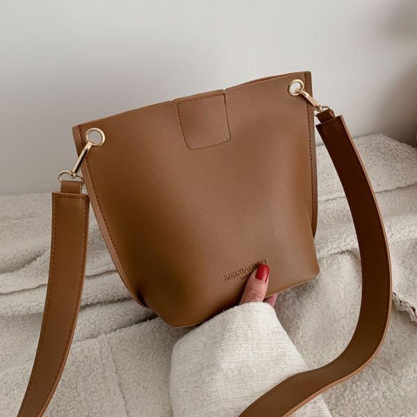 

retro cube style waist bag, fashionable smooth color, artificial leather handbag with wild letters, women's shoulder strap bags