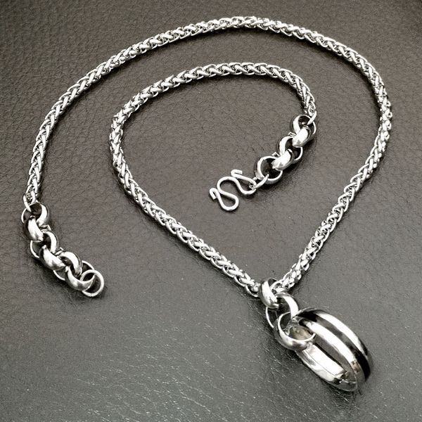 

hip hop mixed mens women pendant necklace stainless steel silver tone chain