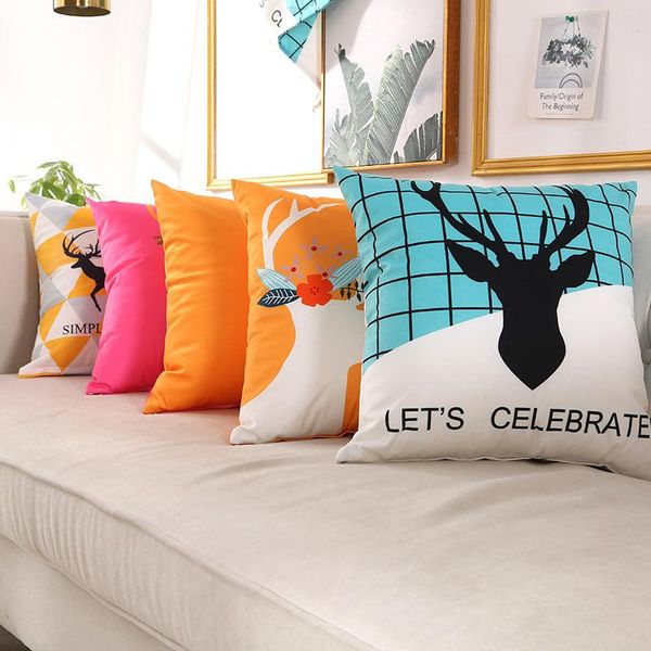 

pillow case hy cushion cover geometric kids room decorative throw for sofa bedroom