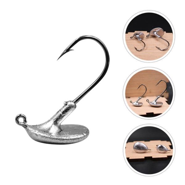 

fishing hooks 50pcs blood slot lead jig head lure tackles