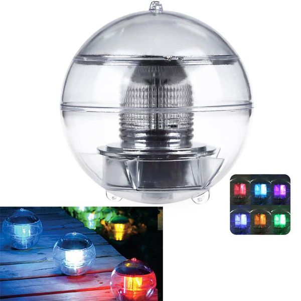 

solar lamps 2pcs waterproof pool power rgb led light 2v 60ma outdoor garden pond landscape color changing night lamp