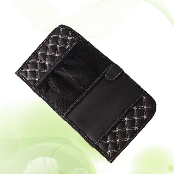 

car organizer bag disk holder cases auto sunshade sun visor storage bags folder pocket pouch (color randomiza