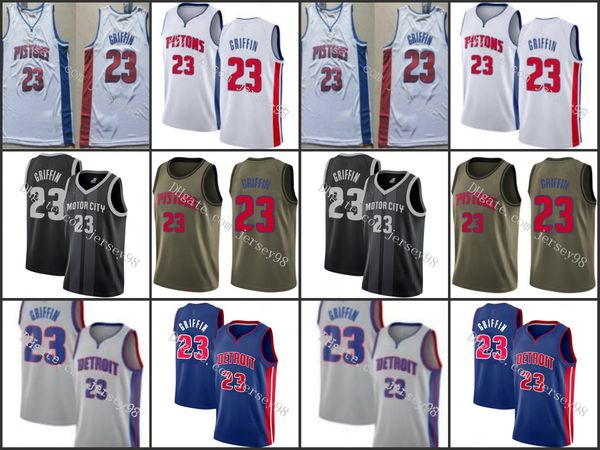 

detroit pistons men 23 blake griffin basketball jersey, Black