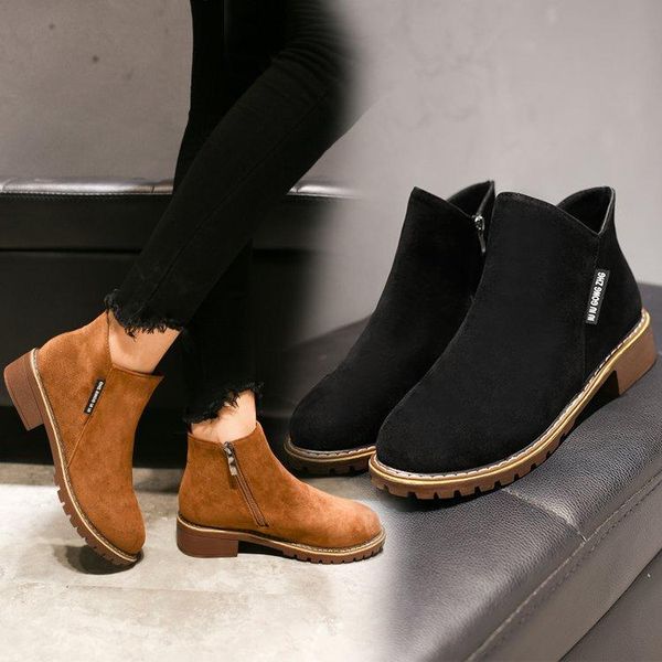 

boots fashion women's shoes autumn and winterstylemartinbootswomen'sshort bootswomen'slow-heeled low-omen'sboots, Black