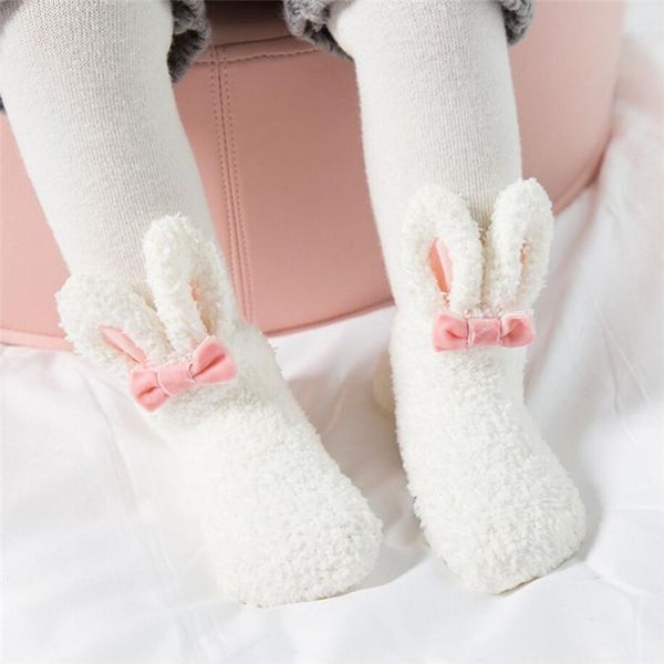 

socks coral fleece baby girls born soft winter style size s(3m,6m,9m)andm(12m,18m,24m), Pink;yellow