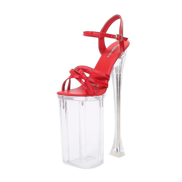 

dress shoes 2021 fashion nightclub pole dancer sandals authentic women's 26cm super high heels size 3-11 12, Black