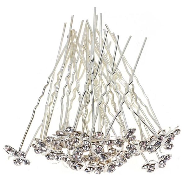 

hair clips 19pcs bride accessories graceful hairpin jewelry for wedding party (white)