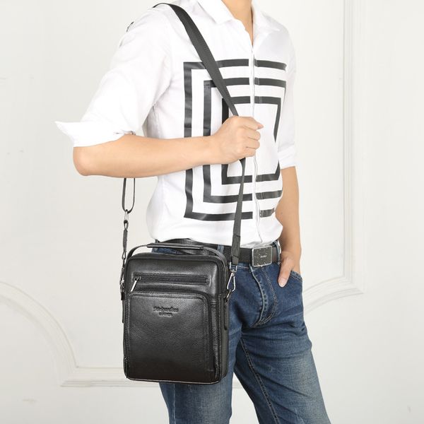 

business bag 2019 men's genuine leather men handbags large travel briefcases male cowhide messenger