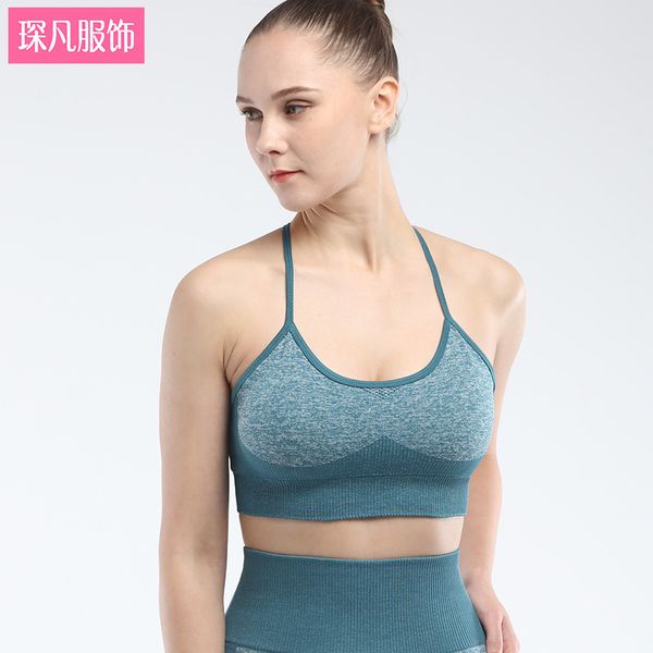 

shapers model body underwear seamless sports bra, tight yoga suit, women's running shockproof vest, Black;white